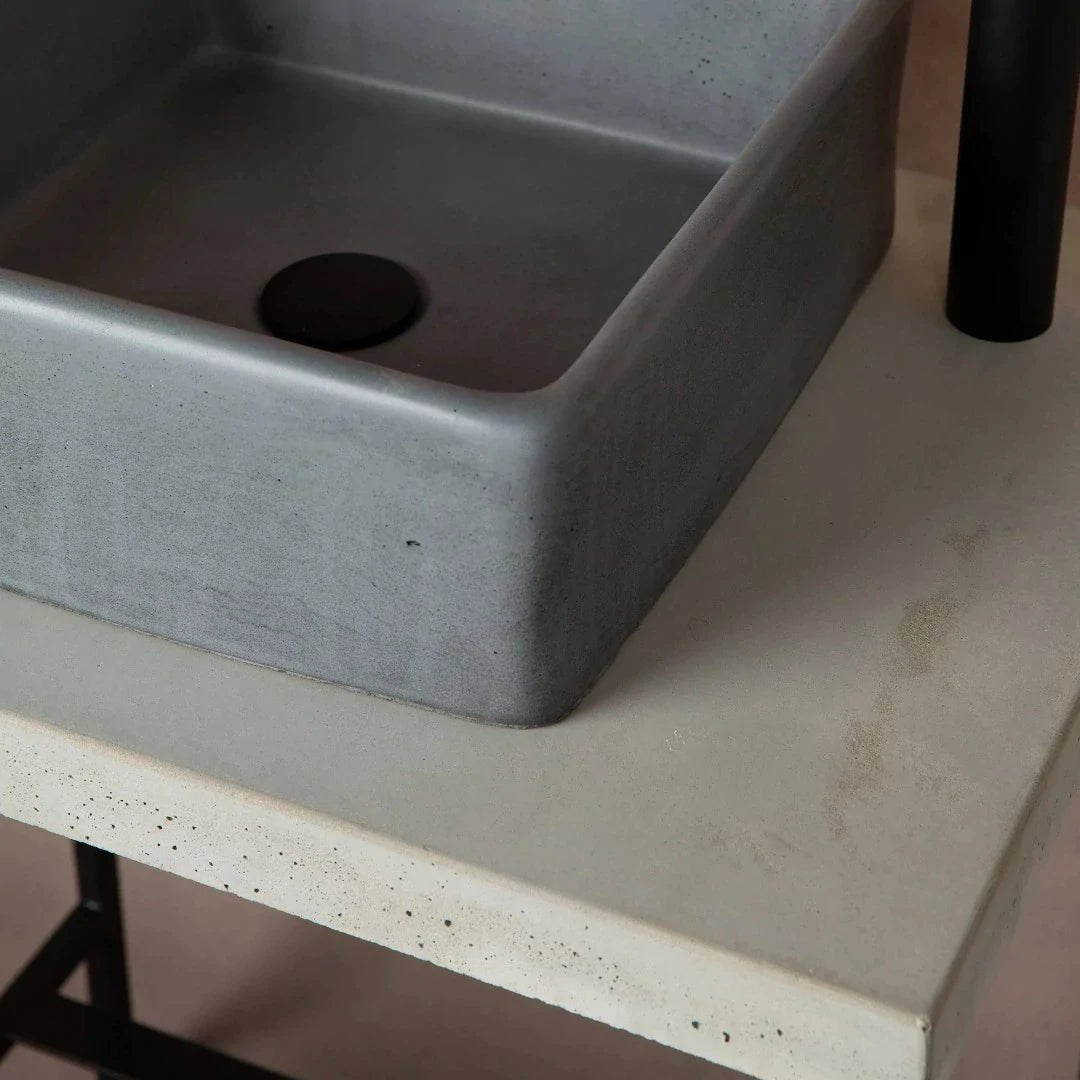 Countertop Vanity Sinks - Concrete Basin - SOFT SQUARE - Artisan Basins Company