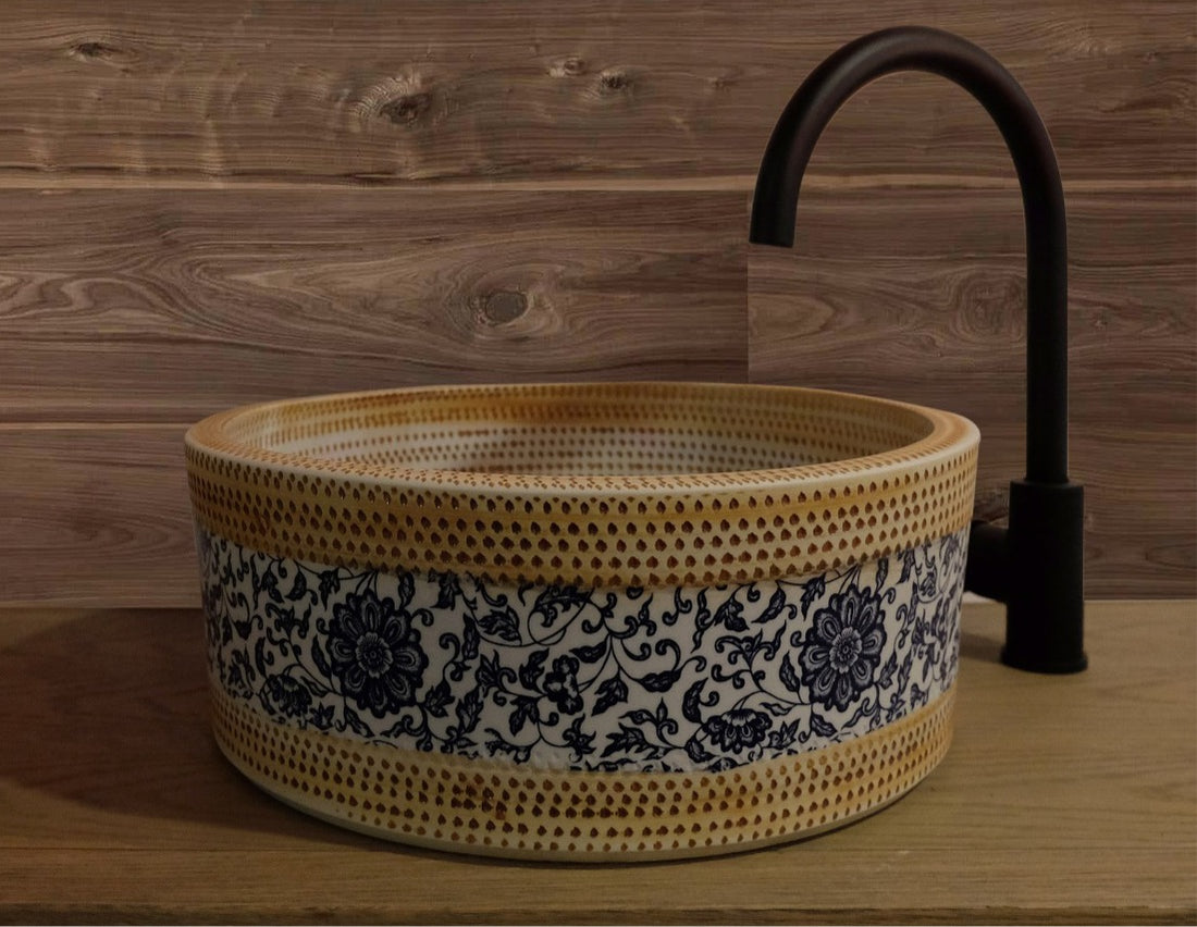 Round Porcelain Wash Hand Basin Bowl for Vanity - RACHEL - Artisan Basins Company 