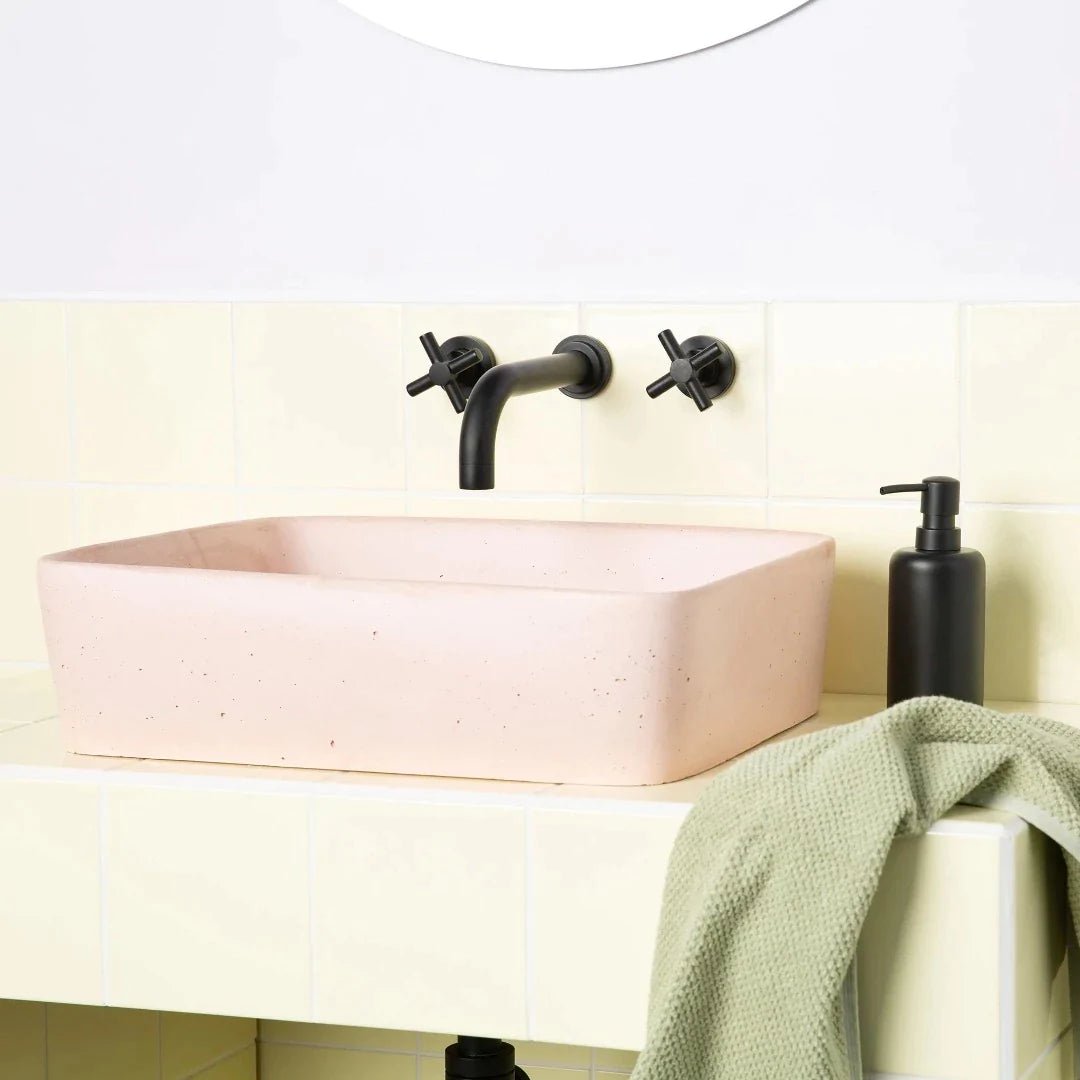 Handmade Counter Basin Sink - SOFT RECTANGLE - Artisan Basins Company