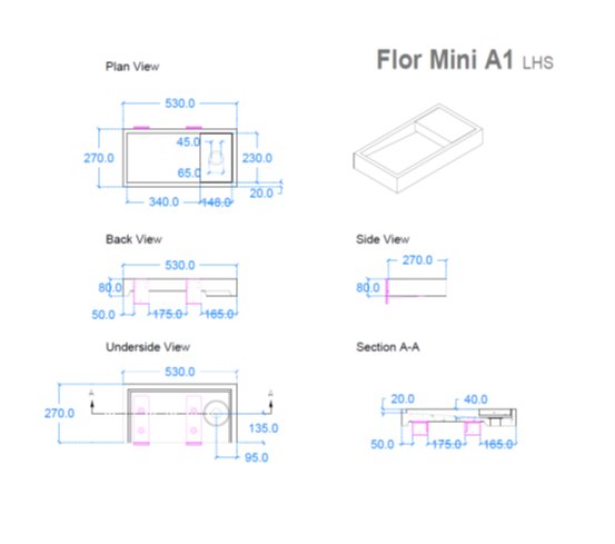 KAST Concrete bathroom sinks - Flor Mini A1 (Iron) - Artisan Basins Company
