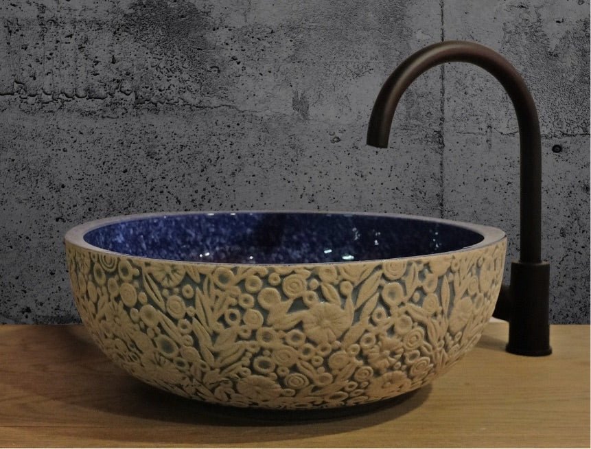 Porcelain Bowl Basin - BERNADETTE - Artisan Basins Company